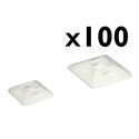 Lot de 100 embases adhésives Incolore pour collier 5,4 mm