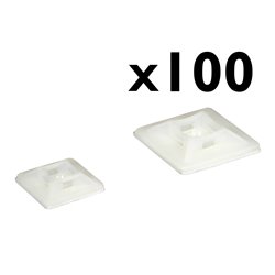 Lot de 100 embases adhésives Incolore pour collier 3,5 mm