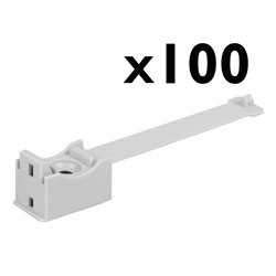 Lot de 100 colliers avec embases Pour IRL Ø20 et 25 mm
