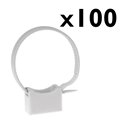 Lot de 100 colliers avec embases Pour câbles ou tubes Ø10 à 35 mm