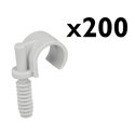 Seau de 200 Clips parapluie avec cheville Fixation simple Ø20 mm