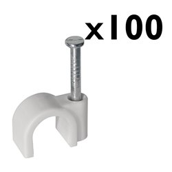 Lot de 100 attaches pontets Mono-diamètre gris Ø4 mm