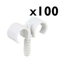 Lot de 100 Clips parapluie avec chevilles Fixation double 2xØ16 mm