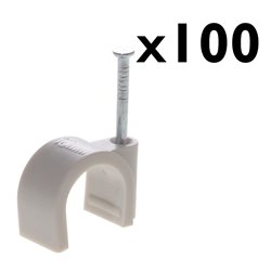 Lot de 100 attaches pontets Mono-diamètre gris Ø16 mm