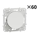 Lot de 60 va-et-vient Odace S523204P Blanc brillant 