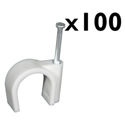 Lot de 100 attaches pontets Mono-diamètre blanc Ø7 mm