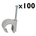 Lot de 100 attaches pontets Multi-diamètre gris Ø16-19 mm