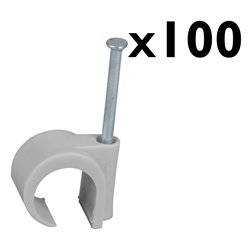 Lot de 100 attaches pontets Multi-diamètre gris Ø12-16 mm