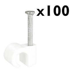 Lot de 100 attaches pontets Multi-diamètre blanc Ø4-7 mm