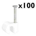 Lot de 100 attaches pontets Multi-diamètre blanc Ø12-16 mm