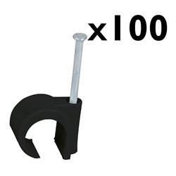 Lot de 100 attaches pontets Multi-diamètre noir Ø8-12 mm