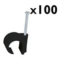 Lot de 100 attaches pontets Multi-diamètre noir Ø12-16 mm