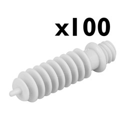 Lot de 100 chevilles de fixation filetées Ø6 mm Grise