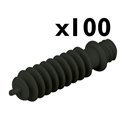 Lot de 100 chevilles de fixation filetées Ø8 mm Noire