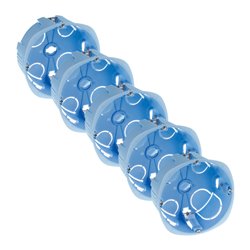 Lot de 5 boîtes d'appareillage choisons sèches 1 poste pour 20 et 32A Prof 40 mm