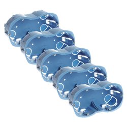 Lot de 5 boîtes d'appareillage choisons sèches Entraxe 57 mm 2 postes Prof 40 mm