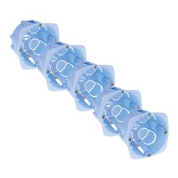 Lot de 5 boîtes d'appareillage choisons fines 1 poste Prof 50 mm