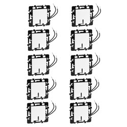 Lot de 10 Commandes Va et vient avec voyant rouge Blanc