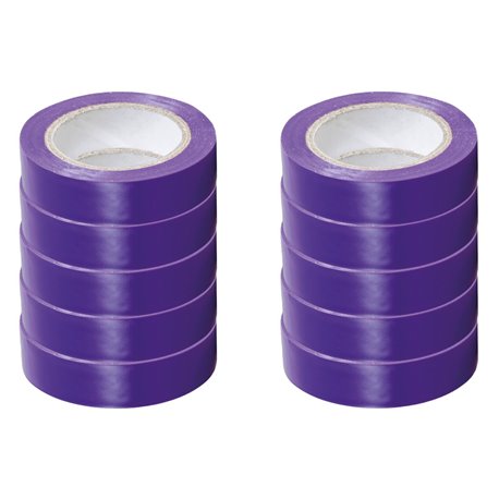 Lot de 10 Rubans isolants Violets L10 m l15 mm