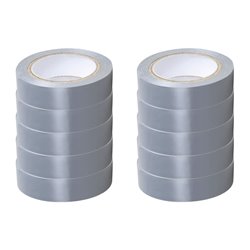 Lot de 10 Rubans isolants Gris L10 m l15 mm