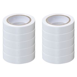 Lot de 10 Rubans isolants Blancs L10 m l15 mm