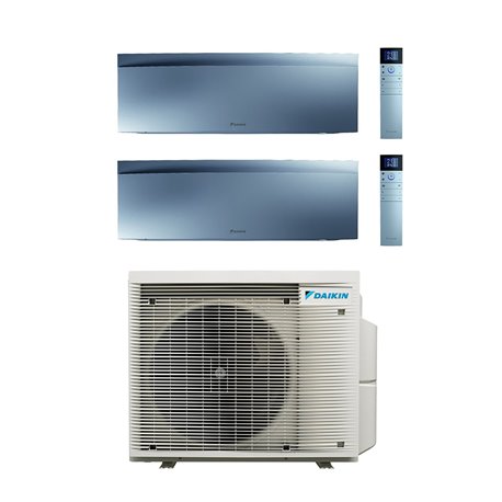 Climatiseur bi split Emura 3 3MXM40A9, Tailles 20 + 20 Argent R32