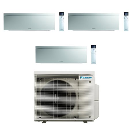 Climatiseur tri split Emura 3 3MXM68A9, Tailles 20 + 35 + 50 Blanc R32