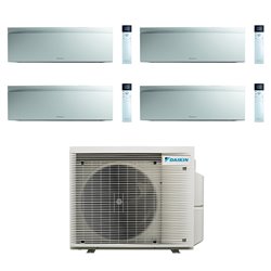 Climatiseur quadri split Emura 3 4MXM80A9, Tailles 20 + 35 + 35 + 35 Blanc R32