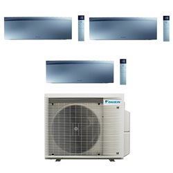 Climatiseur tri split Emura 3 4MXM80A9, Tailles 20 + 25 + 50 Argent R32