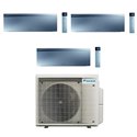 Climatiseur tri split Emura 3 3MXM68A9, Tailles 35 + 35 + 35 Argent R32