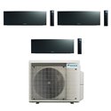 Climatiseur tri split Emura 3 3MXM68A9, Tailles 20 + 20 + 20 Noir R32