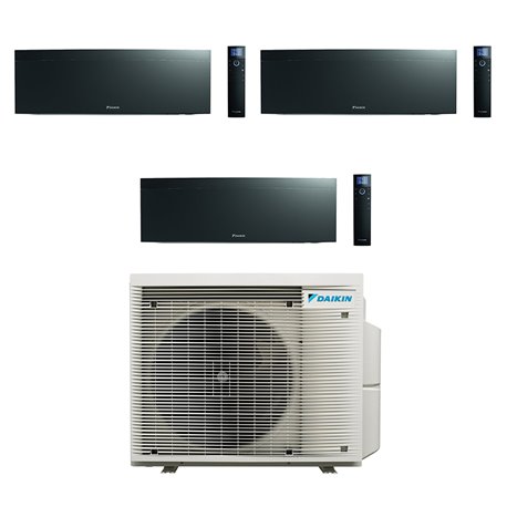Climatiseur tri split Emura 3 4MXM80A9, Tailles 20 + 20 + 20 Noir R32