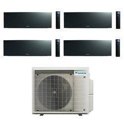 Climatiseur quadri split Emura 3 4MXM68A9, Tailles 20 + 20 + 20 + 35 Noir R32