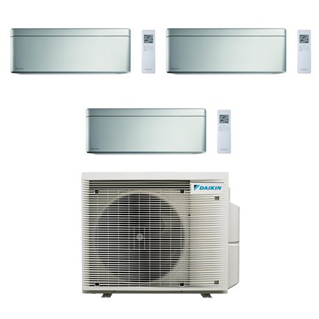 Climatiseur tri split Stylish 3MXM52A9, Tailles 20 + 25 + 35 Argent R32