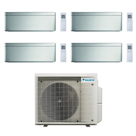 Climatiseur quadri split Stylish 5MXM90A9, Tailles 25 + 35 + 35 + 35 Argent R32 Climatiseur quadri split Stylish 5MXM90A9, Tailles 25 + 35 + 35 + 35 Argent R32