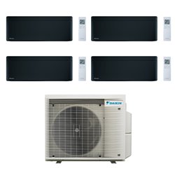 Climatiseur quadri split Stylish 5MXM90A9, Tailles 15 + 20 + 20 + 20 Noir R32