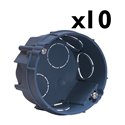Lot de 10 boites d'appareillage maçonnerie 1 poste Ø67 mm Prof 30 mm