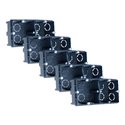 Lot de 5 boites d'appareillage maçonnerie 2 postes Prof 40 mm