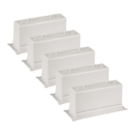 Lot de 5 boites de descente Affleurant lisse avec couvercle Lot de 5 boites de descente Affleurant lisse avec couvercle