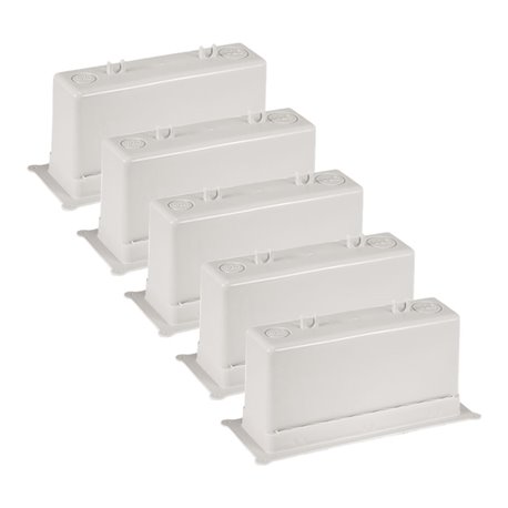 Lot de 5 boites de descente Affleurant lisse sans couvercle Lot de 5 boites de descente Affleurant lisse sans couvercle