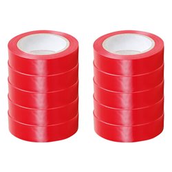 Lot de 10 Rubans isolants Rouges L10 m l15 mm