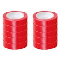 Lot de 10 Rubans isolants Rouges L10 m l15 mm