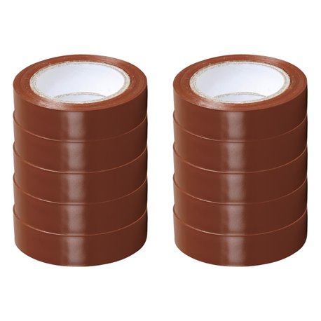 Lot de 10 Rubans isolants Bruns L10 m l15 mm