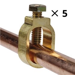 Lot de 5 piquets de terre Ronds cuivrage 125 µm 1m