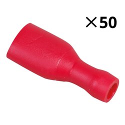 Lot de 50 Cosses femelles isolées 4,75x0,8 mm 0,5 à 1,5 mm²
