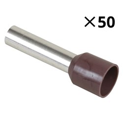 Lot de 50 embouts de câblage Ø4,9 mm 10 mm²