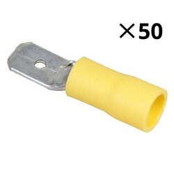Lot de 50 Cosses mâles plates Ø5,7 mm 4,0 à 6,0 mm²