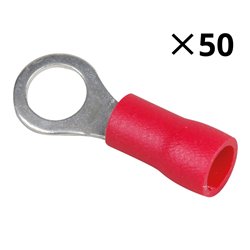 Lot de 50 Cosses À œil Ø6 mm 0,5 à 1,5 mm²