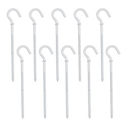 Lot de 10 Pitons L80 mm Blanc
