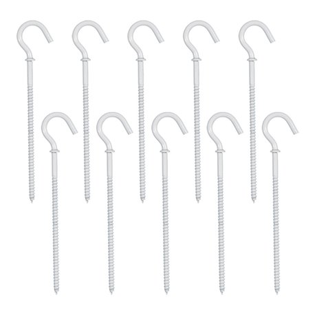 Lot de 10 Pitons L80 mm Blanc Lot de 10 Pitons L80 mm Blanc